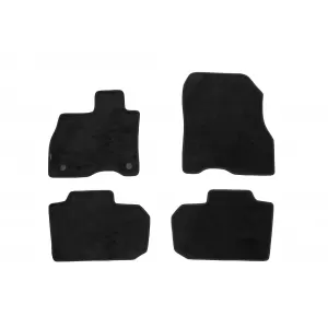 Three-layer textile floor mats suitable for Nissan Leaf after 2018, set of 4 pieces, black