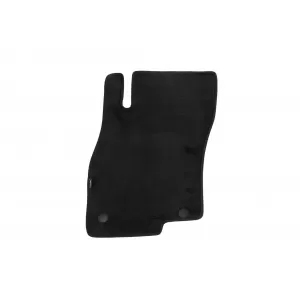 Three-layer textile floor mats suitable for Fiat Punto EVO 2009-2015, set of 4 pieces, black