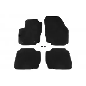 Three-layer textile floor mats suitable for Ford Mondeo 2007-2012, set of 4 pieces, black