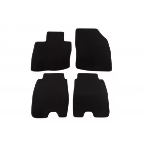 Three-layer textile floor mats suitable for Honda Civic 2006-2012, 5 doors with large rear mats, set of 4 pieces, black