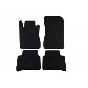Three-layer textile floor mats suitable for Mercedes CLS C219 2004-2010, set of 4 pieces, black
