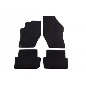 Three-layer textile floor mats suitable for Peugeot 308 CC 2009-2013, set of 4 pieces, black