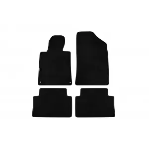 Three-layer textile floor mats suitable for Peugeot 508, 508 SW 2011-2018, set of 4 pieces, black
