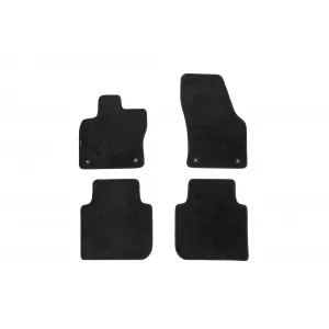 Three-layer textile floor mats suitable for Skoda Kodiaq after 2017, set of 4 pieces, black