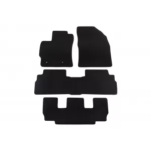 Mochete textile cu trei straturi, potrivite pentru Toyota Verso 2009-2013, cu 7 locuri, set de 4 bucăți, negru