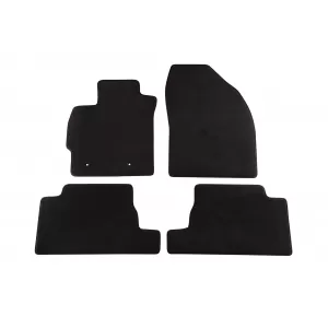 Mochete textile cu trei straturi, potrivite pentru Toyota Auris, Auris hibrid 2010-2012, set de 4 bucăți, negru
