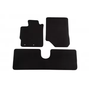 Three-layer textile floor mats suitable for Toyota Yaris 2011-2020, 5 doors, made of 3 parts, black