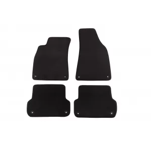 Mochete textile cu trei straturi potrivite pentru Audi A4 sedan, break, Quattro 2000-2008, set de 4 bucăți, negru