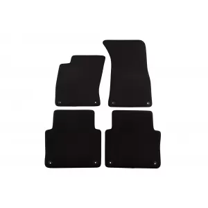 Three-layer textile floor mats suitable for Audi A8 2002-2010 short base, set of 4 pieces, black