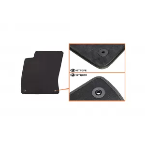 Three-layer textile floor mats suitable for Audi A8 2002-2010 short base, set of 4 pieces, black
