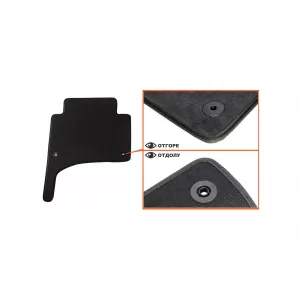 Mochete textile cu trei straturi, potrivite pentru VW Touareg 2002-2010, cu găuri rotunde, set de 4 bucăți, negru-image-6242222