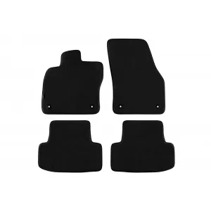 Three-layer textile floor mats suitable for Seat Ateca after 2016, set of 4 pieces, black