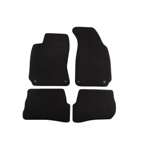 Three-layer textile floor mats suitable for VW Passat 1996-2001, set of 4 pieces, black