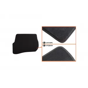 Three-layer textile floor mats suitable for VW Passat 1996-2001, set of 4 pieces, black