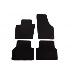 Three-layer textile floor mats suitable for Audi Q3 2011-2018, set of 4 pieces, black