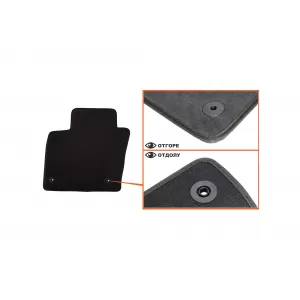 Three-layer textile floor mats suitable for Audi Q3 2011-2018, set of 4 pieces, black