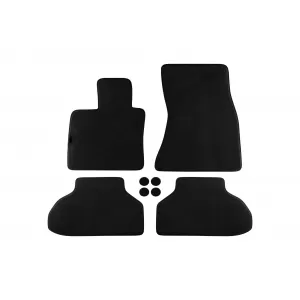 Three-layer textile floor mats suitable for BMW X6 F16 2014-2019, set of 4 pieces, black