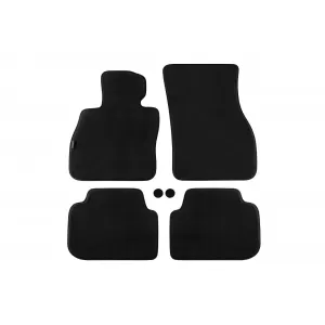 Three-layer textile floor mats suitable for Mini Clubman F54 after 2015, set of 4 pieces, black