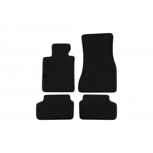 Mochete textile cu trei straturi potrivite pentru BMW Seria 5 G30 sedan, G31 touring după 2017, set de 4 bucăți, negru