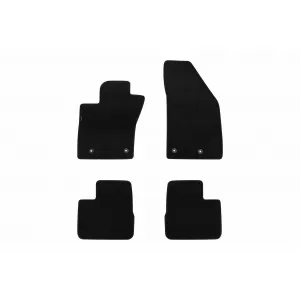 Mochete textile cu trei straturi, potrivite pentru Fiat Tipo break, hatchback după 2016, set de 4 bucăți, negru