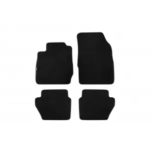 Three-layer textile floor mats suitable for Ford Fiesta 2011-2017, set of 4 pieces, black