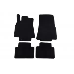 Three-layer textile floor mats suitable for Mercedes A-Class W169 2007-2012, set of 4 pieces, black