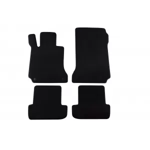 Mochete textile cu trei straturi potrivite pentru Mercedes C-Class W204 sedan, break 2007-2014, set de 4 bucăți, negru