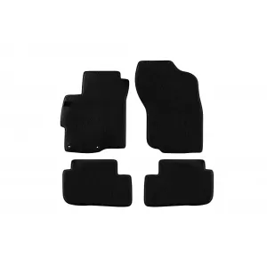 Three-layer textile floor mats suitable for MITSUBISHI LANCER 2008-2017, set of 4 pieces, black