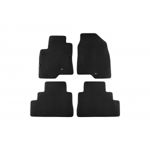 Three-layer textile floor mats suitable for Opel Antara 2006-2017, set of 4 pieces, black