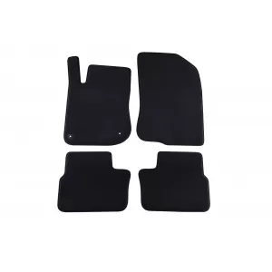 Mochete textile cu trei straturi potrivite pentru Peugeot 208 2012-2019, 2008 2013-2019, set de 4 bucăți, negru