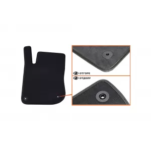 Mochete textile cu trei straturi potrivite pentru Peugeot 208 2012-2019, 2008 2013-2019, set de 4 bucăți, negru-image-6242416