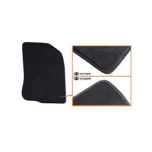 Mochete textile cu trei straturi potrivite pentru Peugeot 208 2012-2019, 2008 2013-2019, set de 4 bucăți, negru-image-6242417