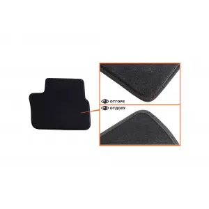 Mochete textile cu trei straturi potrivite pentru Peugeot 208 2012-2019, 2008 2013-2019, set de 4 bucăți, negru-image-6242419