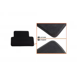 Three-layer textile floor mats suitable for Peugeot 308 2013-2021, set of 4 pieces, black