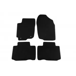 Three-layer textile floor mats suitable for Toyota Rav4 2013-2018, set of 4 pieces, black