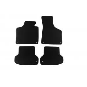 Mochete textile cu trei straturi, potrivite pentru Audi A3 cu 3 uși, Sportback, S3 2003-2013, set de 4 bucăți, negru