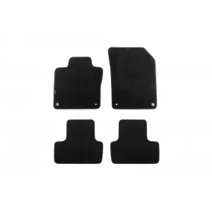 Three-layer textile floor mats suitable for Volvo XC60 after 2017, set of 4 pieces, black