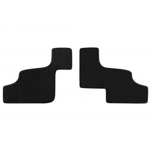 Three-layer textile floor mats suitable for Mercedes GL X166 2012-2015, GLS X166 after 2015, with 7 seats for third row seats, set of 2 pieces, black