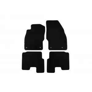 Three-layer textile floor mats suitable for Opel Adam 2013-2019, set of 4 pieces, black