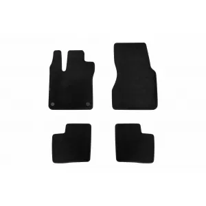 Three-layer textile floor mats suitable for Renault Twingo after 2014, set of 4 pieces, black