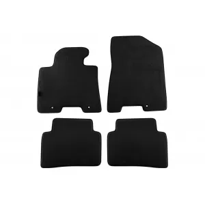 Three-layer textile floor mats suitable for Hyundai Tucson 2018-2020, set of 4 pieces, black