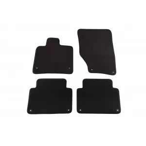 Three-layer textile floor mats suitable for Audi Q7 2006-2015, set of 4 pieces, black
