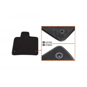 Three-layer textile floor mats suitable for Audi Q7 2006-2015, set of 4 pieces, black