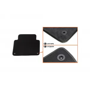 Three-layer textile floor mats suitable for Audi Q7 2006-2015, set of 4 pieces, black