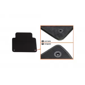 Three-layer textile floor mats suitable for Audi Q7 2006-2015, set of 4 pieces, black