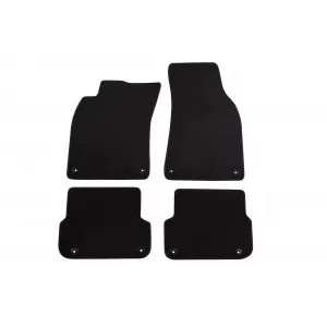 Mochete textile cu trei straturi Petex Style potrivite pentru Audi A6 sedan, estate 2006-2011, set de 4 bucăți, negru