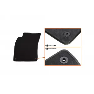 Mochete textile cu trei straturi Petex Style potrivite pentru Audi A6 sedan, estate 2006-2011, set de 4 bucăți, negru-image-6242654