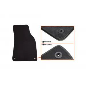 Mochete textile cu trei straturi Petex Style potrivite pentru Audi A6 sedan, estate 2006-2011, set de 4 bucăți, negru-image-6242655