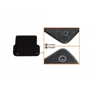 Mochete textile cu trei straturi Petex Style potrivite pentru Audi A6 sedan, estate 2006-2011, set de 4 bucăți, negru-image-6242656