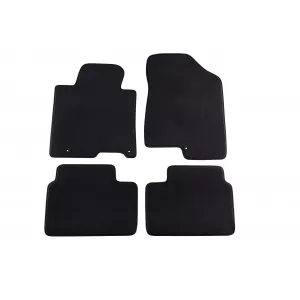 Three-layer textile floor mats suitable for Kia Ceed, Pro Ceed 2012-2018, set of 4 pieces, black